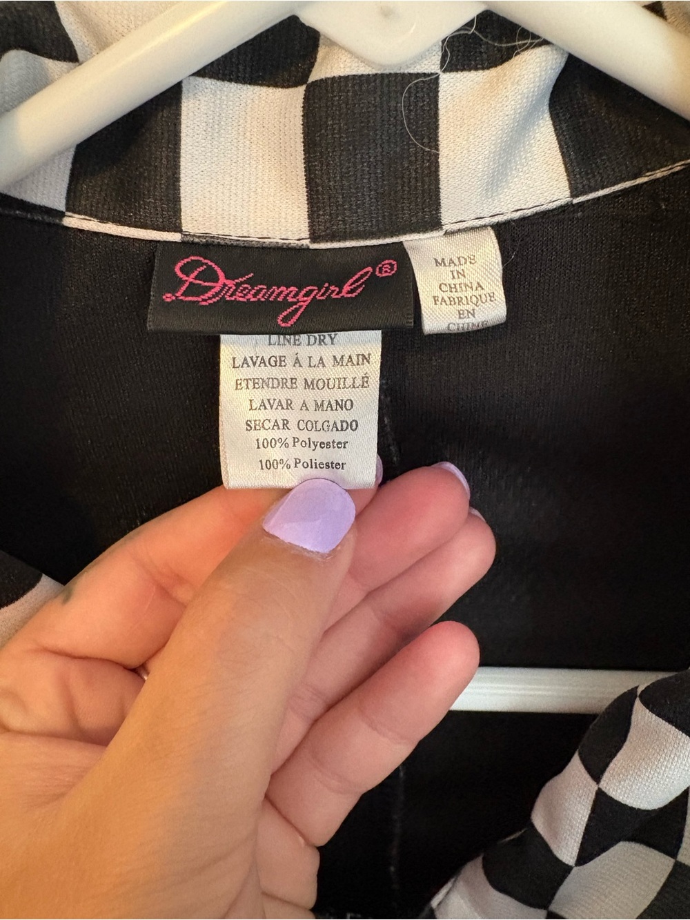 Dreamgirl Red & Black Racing Zip-Front Mini Dress - Picture 3 of 5